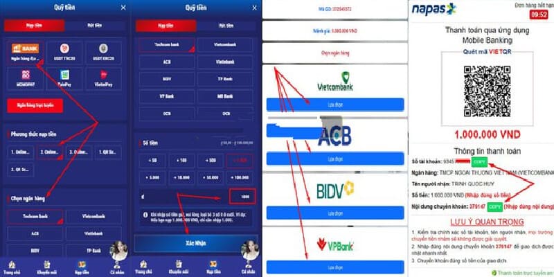 Hướng dẫn chi tiết cách nạp tiền PBV88 qua ngân hàng 