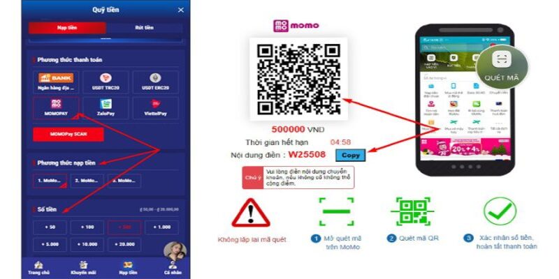 Cách nạp tiền dễ dàng thông qua các loại hình ví điện tử